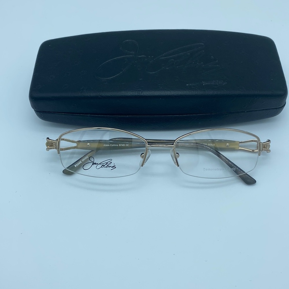 Joan Collins 9748 Gold Semi-Rimless Ophthalmic Frame